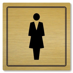 WC ženy, 80x80mm, zlatá, Utah